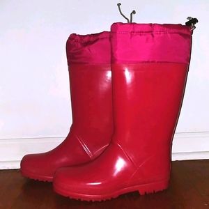 Land's End Hot Pink Insulated Rain Boot